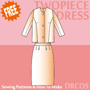 Two Piece Dress Sewing Patterns Cosplay Costumes how to make Free Where to buy