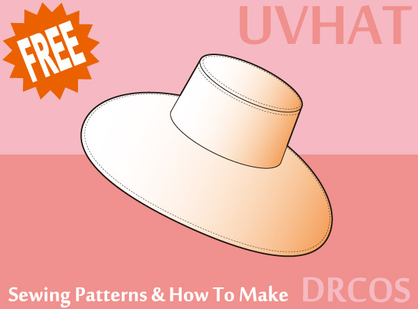 UV hat Free sewing patterns & how to make