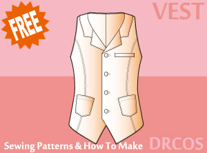 Vest Sewing Patterns Cosplay Costumes how to make Free Where to buy